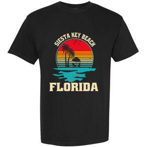 Family Vacation Siesta Key Beach Florida Palm Tree Garment-Dyed Heavyweight T-Shirt