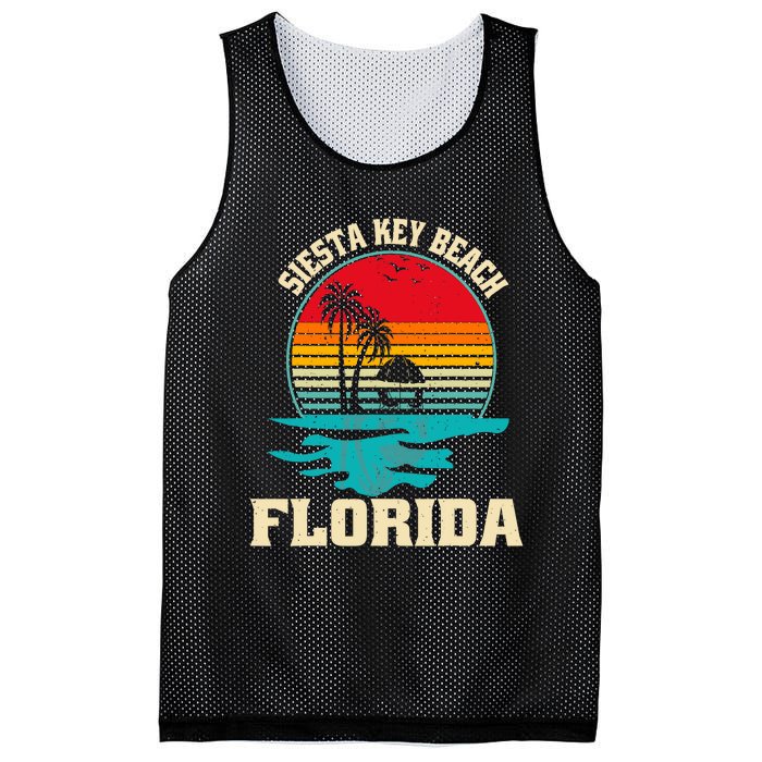 Family Vacation Siesta Key Beach Florida Palm Tree Mesh Reversible Basketball Jersey Tank