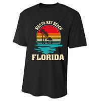 Family Vacation Siesta Key Beach Florida Palm Tree Performance Sprint T-Shirt