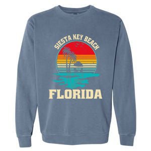 Family Vacation Siesta Key Beach Florida Palm Tree Garment-Dyed Sweatshirt