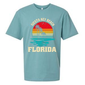 Family Vacation Siesta Key Beach Florida Palm Tree Sueded Cloud Jersey T-Shirt