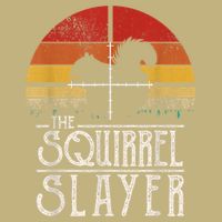 Funny Vintage Sunset Retro Style Squirrel Hunting Squirrel Slayer Long Sleeve Shirt