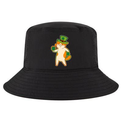 Funny Vintage St Patricks Day Leprechaun Shamrock Clover Cat Cool Comfort Performance Bucket Hat