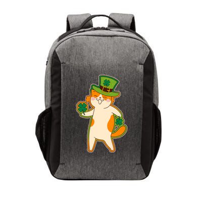 Funny Vintage St Patricks Day Leprechaun Shamrock Clover Cat Vector Backpack