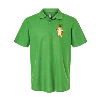 Funny Vintage St Patricks Day Leprechaun Shamrock Clover Cat Polo