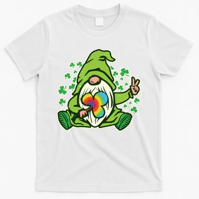 Funny Vintage St Patrick's Day Peace Love Leprechaun Gnome T-Shirt