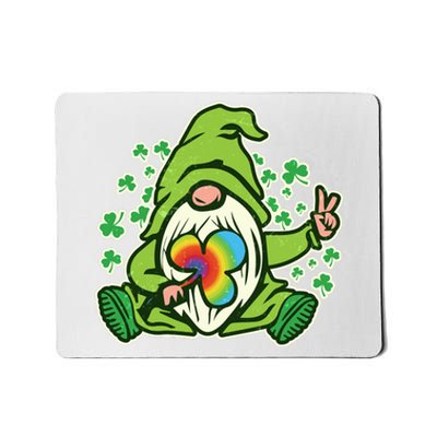 Funny Vintage St Patrick's Day Peace Love Leprechaun Gnome Mousepad