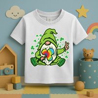Funny Vintage St Patrick's Day Peace Love Leprechaun Gnome Toddler T-Shirt