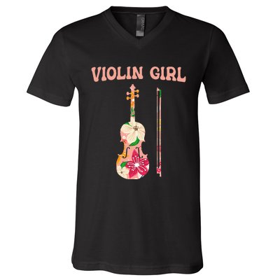 Funny Violin Stringed Musical Instrument Violin  V-Neck T-Shirt