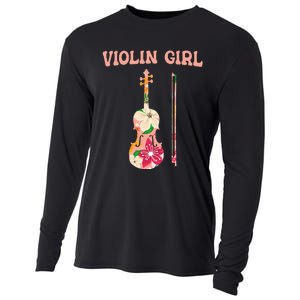 Funny Violin Stringed Musical Instrument Violin  Cooling Performance Long Sleeve Crew