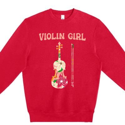 Funny Violin Stringed Musical Instrument Violin  Premium Crewneck Sweatshirt