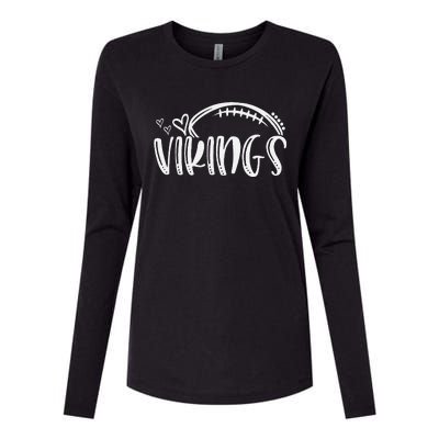 Football Vikings School Sports Fan Team Spirit Womens Cotton Relaxed Long Sleeve T-Shirt