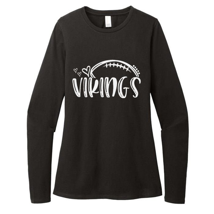 Football Vikings School Sports Fan Team Spirit Womens CVC Long Sleeve Shirt