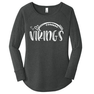 Football Vikings School Sports Fan Team Spirit Women's Perfect Tri Tunic Long Sleeve Shirt