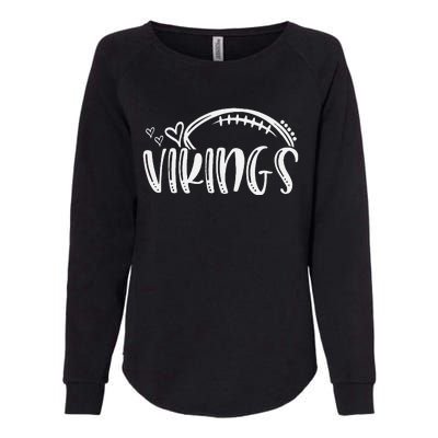 Football Vikings School Sports Fan Team Spirit Womens California Wash Sweatshirt