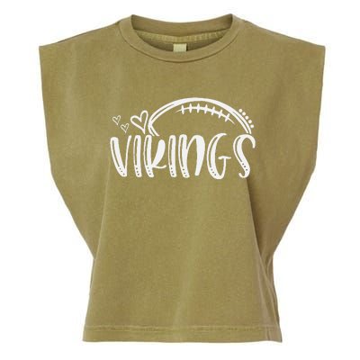 Football Vikings School Sports Fan Team Spirit Garment-Dyed Women's Muscle Tee