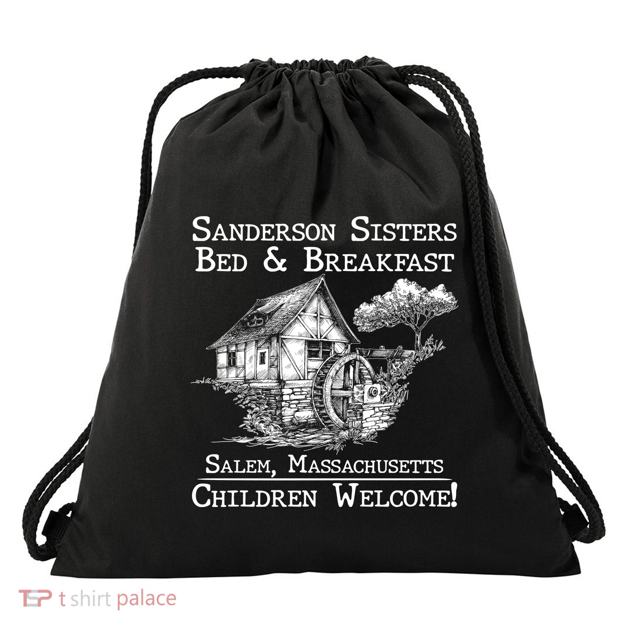 Funny Vintage Sanderson Sisters Bed And Breakfast Drawstring Bag