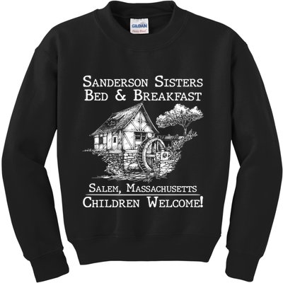 Funny Vintage Sanderson Sisters Bed And Breakfast Kids Sweatshirt