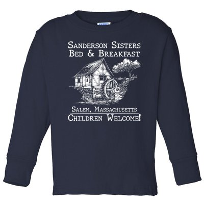 Funny Vintage Sanderson Sisters Bed And Breakfast Toddler Long Sleeve Shirt