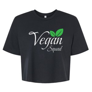 Funny Vegan Squad Vegetarian Veganism Diet Men Women Funny Vegan Bella+Canvas Jersey Crop Tee