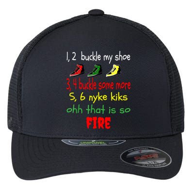 Funny Viral Song 1 2 Buckle My Shoe Flexfit Unipanel Trucker Cap