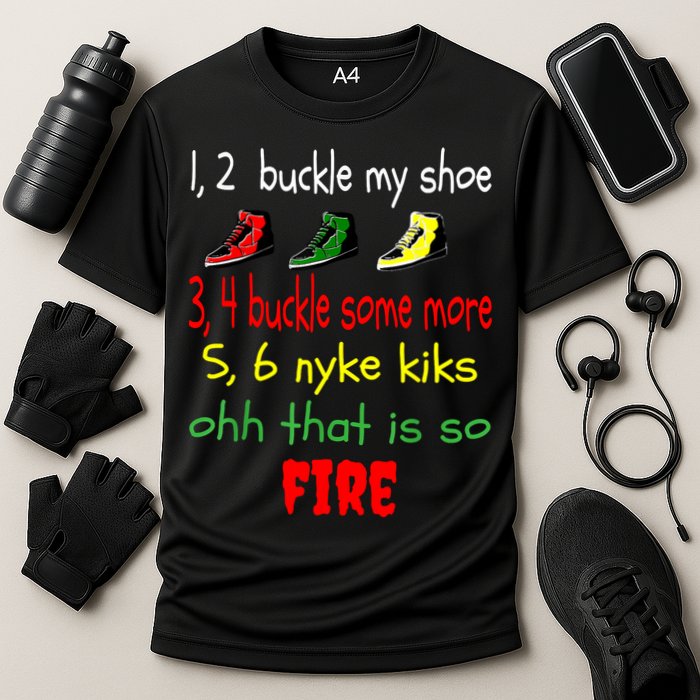 Funny Viral Song 1 2 Buckle My Shoe Cooling Performance Crew T-Shirt