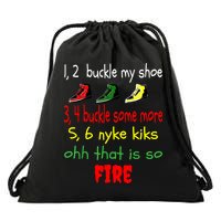 Funny Viral Song 1 2 Buckle My Shoe Drawstring Bag
