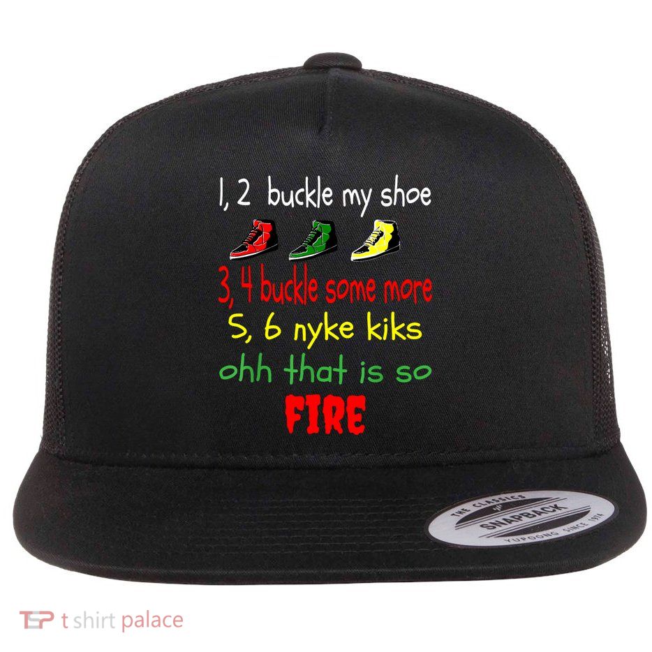 Funny Viral Song 1 2 Buckle My Shoe Flatbill Hat