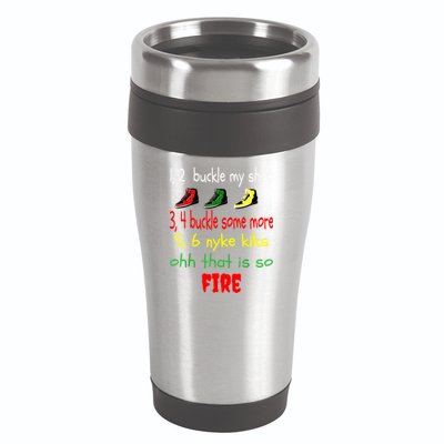 Funny Viral Song 1 2 Buckle My Shoe 16oz Travel Tumbler