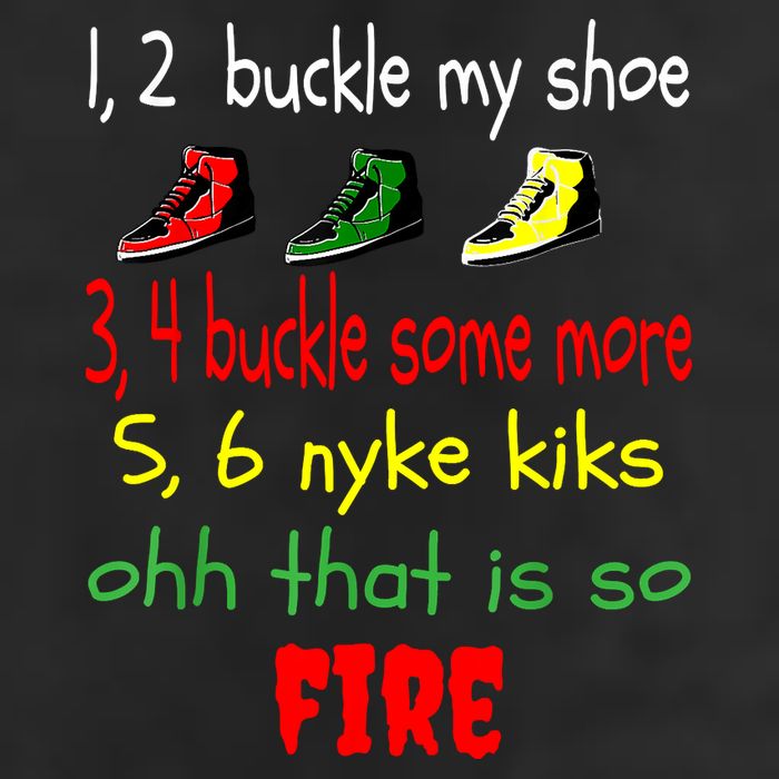 Funny Viral Song 1 2 Buckle My Shoe Large Microfiber Waffle Golf Towel