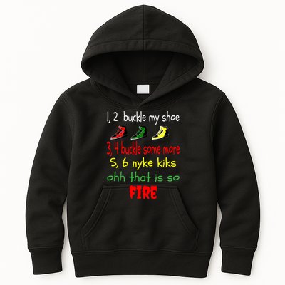 Funny Viral Song 1 2 Buckle My Shoe Kids Hoodie