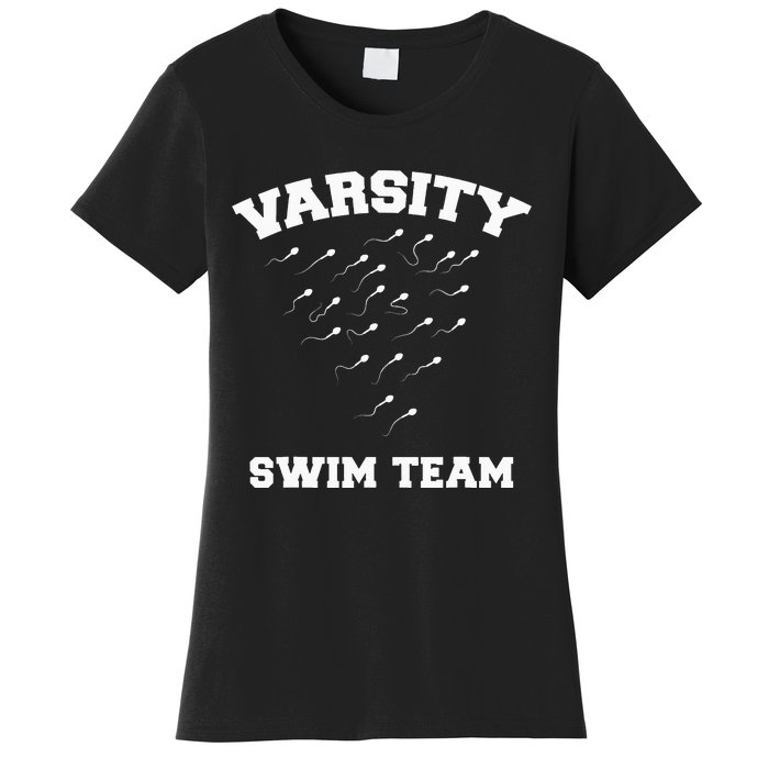 funny Varsity Swim Team Swimming Sperm Women's T-Shirt