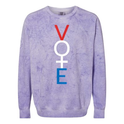 Feminist Vote Shirt Red White Blue Voting Election Colorblast Crewneck Sweatshirt