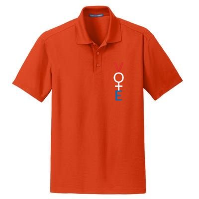 Feminist Vote Shirt Red White Blue Voting Election Dry Zone Grid Polo