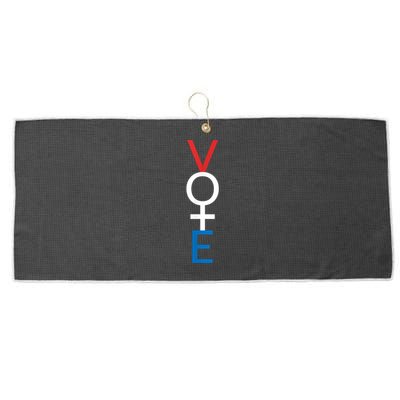 Feminist Vote Shirt Red White Blue Voting Election Large Microfiber Waffle Golf Towel