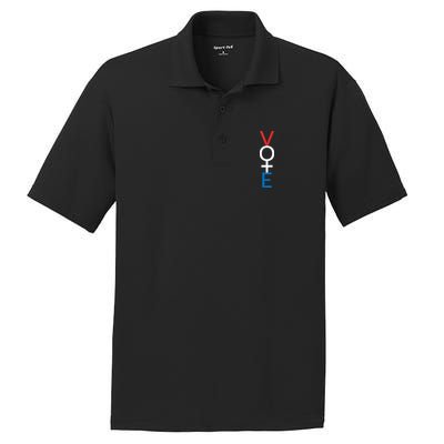 Feminist Vote Shirt Red White Blue Voting Election PosiCharge RacerMesh Polo