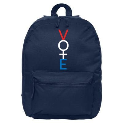 Feminist Vote Shirt Red White Blue Voting Election 16 in Basic Backpack