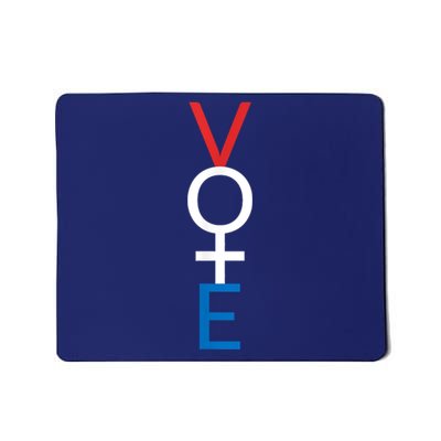 Feminist Vote Shirt Red White Blue Voting Election Mousepad