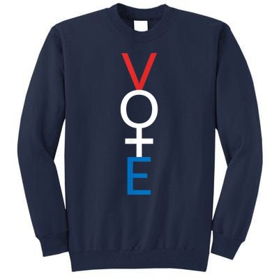 Feminist Vote Shirt Red White Blue Voting Election Tall Sweatshirt