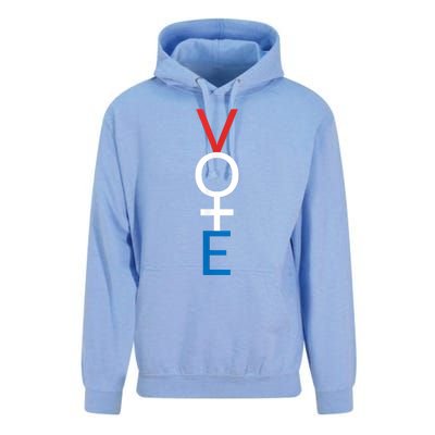 Feminist Vote Shirt Red White Blue Voting Election Unisex Surf Hoodie