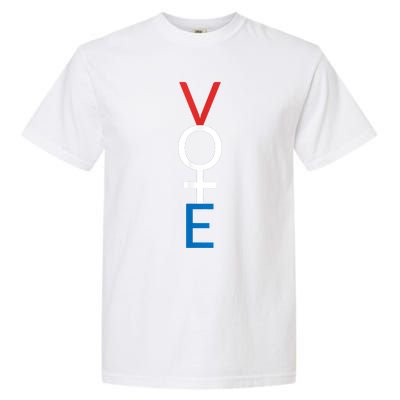 Feminist Vote Shirt Red White Blue Voting Election Garment-Dyed Heavyweight T-Shirt