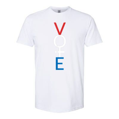 Feminist Vote Shirt Red White Blue Voting Election Softstyle CVC T-Shirt