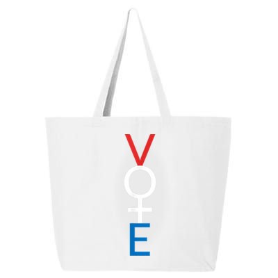 Feminist Vote Shirt Red White Blue Voting Election 25L Jumbo Tote