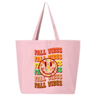 Falls Vibes Smile Face Retro Colorful 25L Jumbo Tote