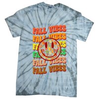 Falls Vibes Smile Face Retro Colorful Tie-Dye T-Shirt