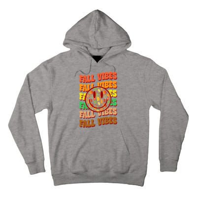 Falls Vibes Smile Face Retro Colorful Tall Hoodie
