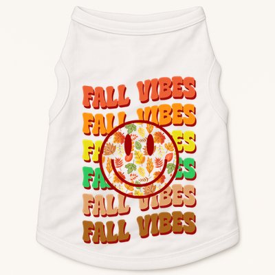 Falls Vibes Smile Face Retro Colorful Doggie Tank