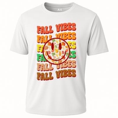 Falls Vibes Smile Face Retro Colorful Cooling Performance Crew T-Shirt
