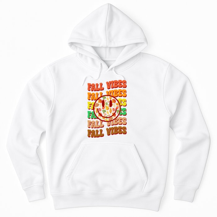 Falls Vibes Smile Face Retro Colorful Hoodie