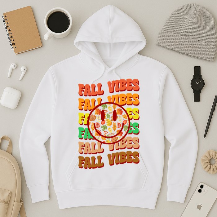 Falls Vibes Smile Face Retro Colorful Hoodie